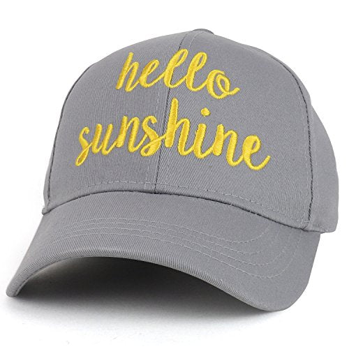 Trendy Apparel Shop Hello Sunshine Cursive Texts Embroidered Baseball Cap