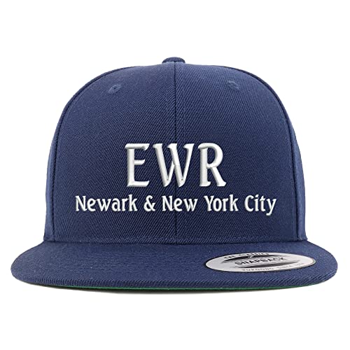 Trendy Apparel Shop EWR Newark and New York City Embroidered Flatbill Snapback