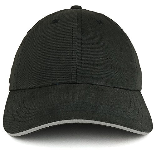 Trendy Apparel Shop Safety Reflective Striped Sandwich Billed Unstructured Cotton Baseball Cap