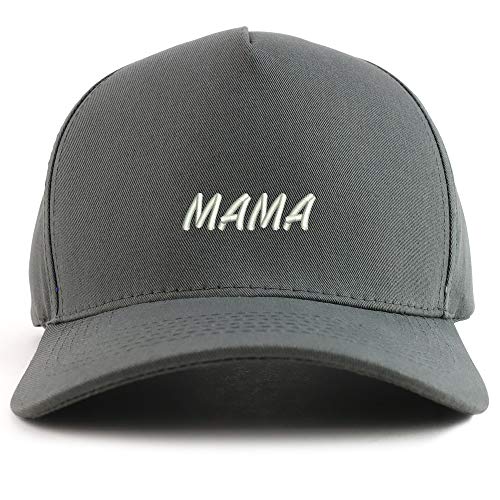 Trendy Apparel Shop Mama Embroidered Oversized 5 Panel XXL Baseball Cap