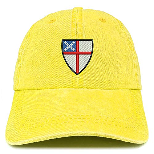 Trendy Apparel Shop Episcopal Shield Embroidered Washed Low Profile Cap