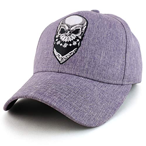 Trendy Apparel Shop Skull Bandana Embroidered Structured Baseball Cap