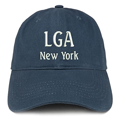 Trendy Apparel Shop LGA New York Low Profile Soft Cotton Baseball Cap