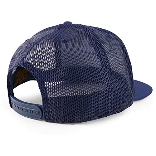 Trendy Apparel Shop XXL Oversize 5 Panel Foam Trucker Flatbill Snapback Cap