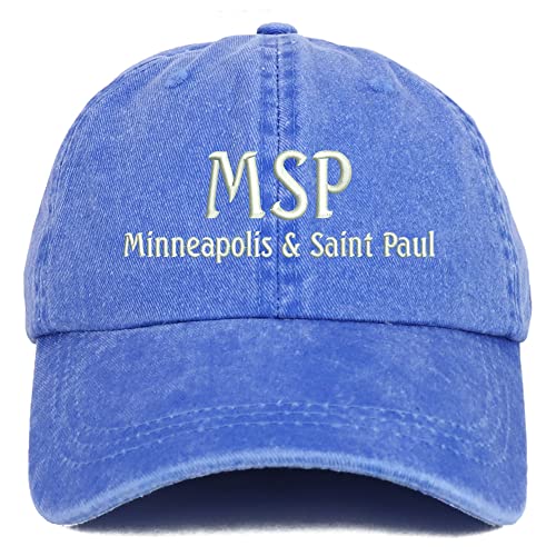 Trendy Apparel Shop MSP Minneapolis and Saint Paul Embroidered Pigment Dyed Washed Baseball Cap