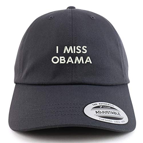 Trendy Apparel Shop XXL I Miss Obama Embroidered Unstructured Cap