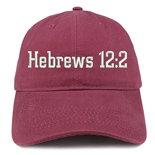 Trendy Apparel Shop Hebrews 12:2 Low Profile Soft Cotton Baseball Cap