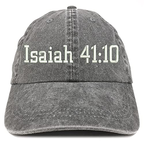 Trendy Apparel Shop Isaiah 41:10 Washed Pigment Dyed Baseball Cap