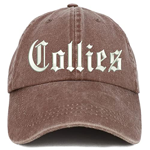 Trendy Apparel Shop Old English Collies Washed Pigment Dyed Baseball Cap