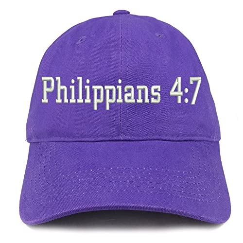 Trendy Apparel Shop Philippians 4:7 Low Profile Soft Cotton Baseball Cap