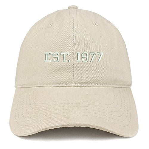 Trendy Apparel Shop EST 1977 Embroidered - 44th Birthday Gift Soft Cotton Baseball Cap