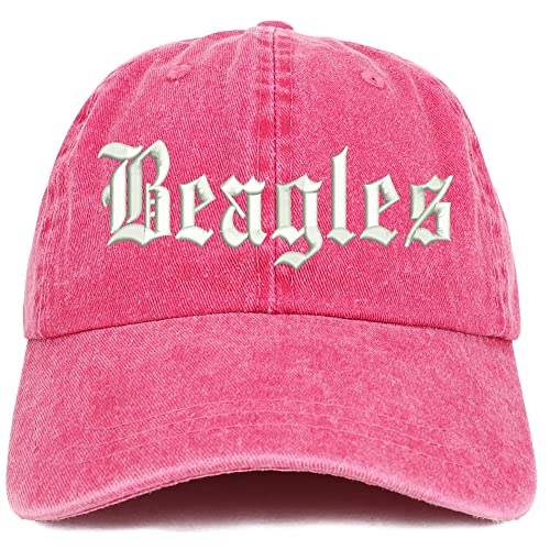 Trendy Apparel Shop Old English Beagles Washed Pigment Dyed Baseball Cap