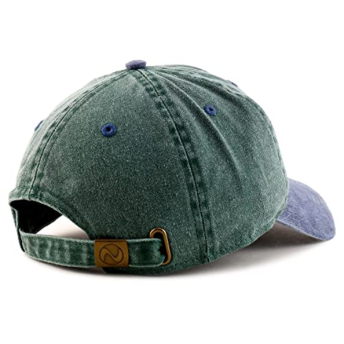 Trendy Apparel Shop Number 7 Patch Pigment Dyed Washed Baseball Cap