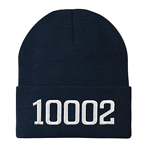 Trendy Apparel Shop 10002 New York Old English Embroidered Long Cuff Beanie