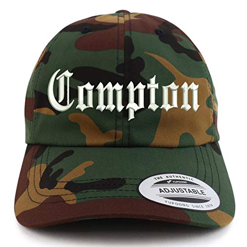 Trendy Apparel Shop XXL Compton City Old English Embroidered Unstructured Cap