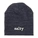 Trendy Apparel Shop Salty Embroidered Made in USA Short Acrylic Knit Winter Beanie Hat