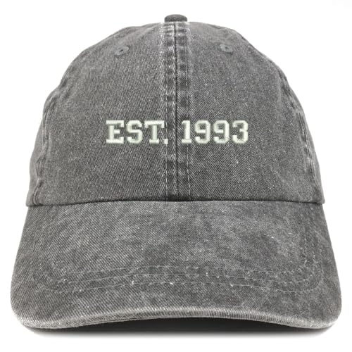 Trendy Apparel Shop EST 1993 Embroidered - 31st Birthday Gift Pigment Dyed Washed Cap