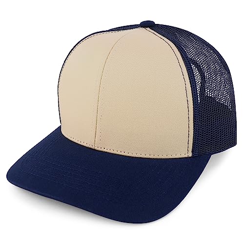 Trendy Apparel Shop Structured High Profile 6 Panel Mesh Trucker Baseball Cap