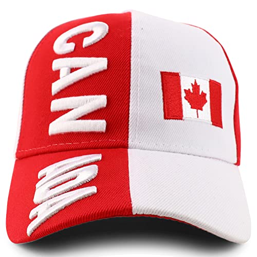 Trendy Apparel Shop Country Name and Flag Embroidery Structured Baseball Cap