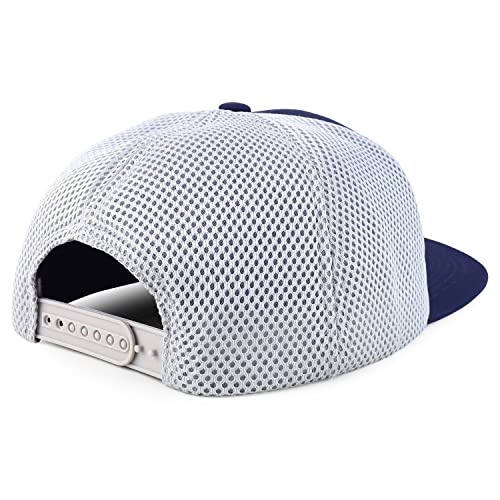 Trendy Apparel Shop XXL Oversize Air Mesh Back Flatbill Baseball Cap