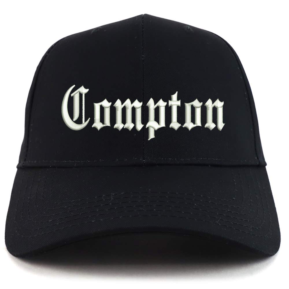 Trendy Apparel Shop Compton City Old English Embroidered Sturctured Ball Cap