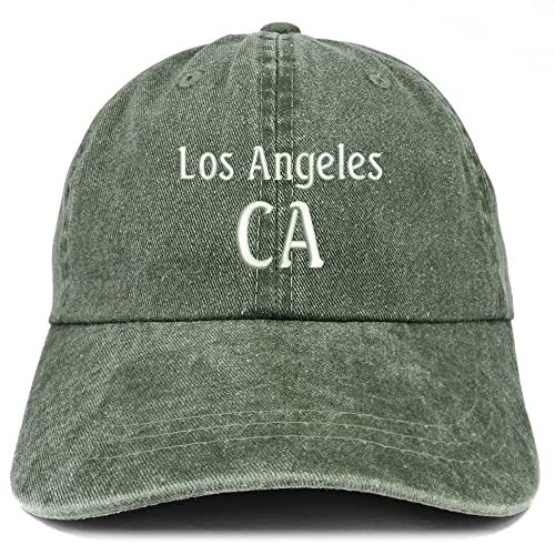 Trendy Apparel Shop Los Angeles CA Embroidered Pigment Dyed Washed Baseball Cap