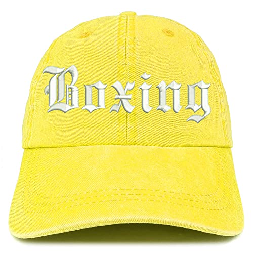 Trendy Apparel Shop Old English Boxing Washed Pigment Dyed Baseball Cap