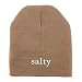 Trendy Apparel Shop Salty Embroidered Made in USA Short Acrylic Knit Winter Beanie Hat