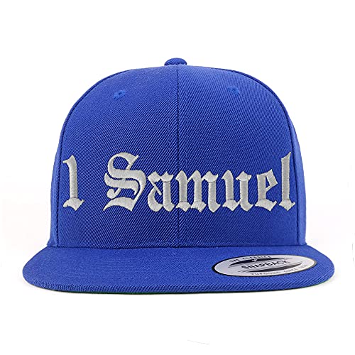 Trendy Apparel Shop 1 Samuel Old English Embroidered Flatbill Snapback