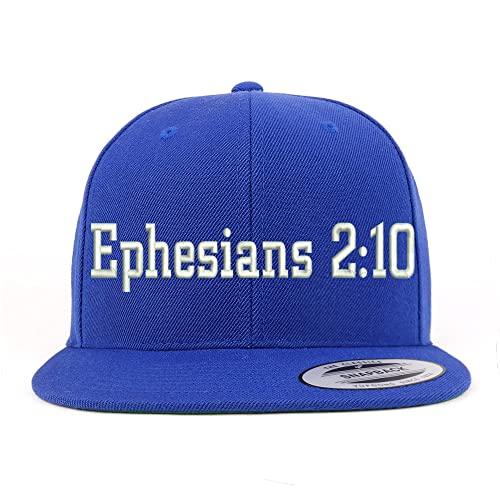 Trendy Apparel Shop Ephesians 2:10 Embroidered Flatbill Snapback
