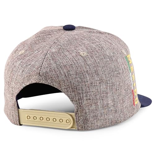 Trendy Apparel Shop MEX 3D Embroidered Flatbill Snapback Cap