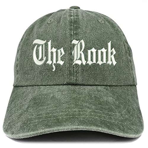 Trendy Apparel Shop The Rook Old English Embroidered Pigment Dyed Washed Baseball Cap