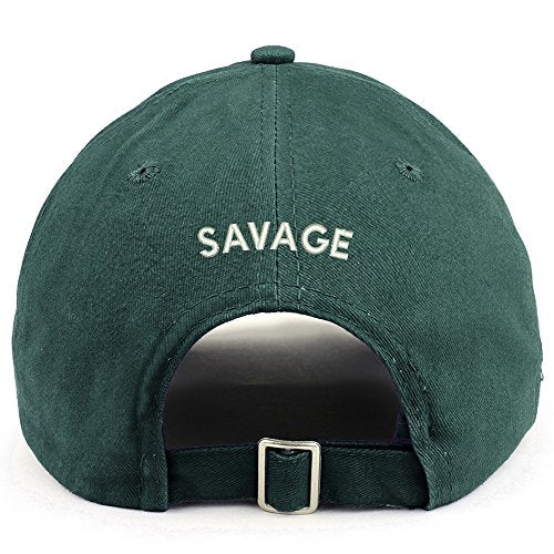Trendy Apparel Shop Savage (Back) Embroidered 100% Cotton Dad Hat