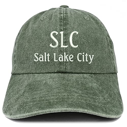 Trendy Apparel Shop SLC Salt Lake City Embroidered Pigment Dyed Washed Baseball Cap