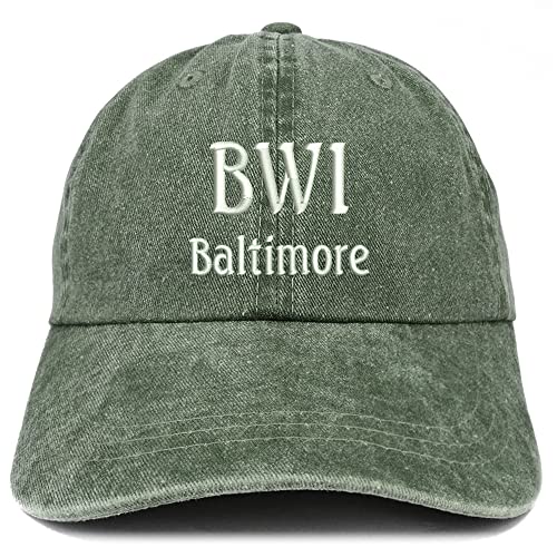 Trendy Apparel Shop BWI Baltimore Embroidered Pigment Dyed Washed Baseball Cap