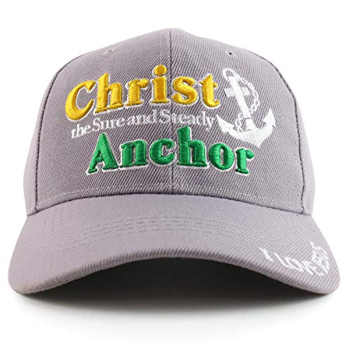 Trendy Apparel Shop Christ Anchor I Love Jesus Embroidered Baseball Cap