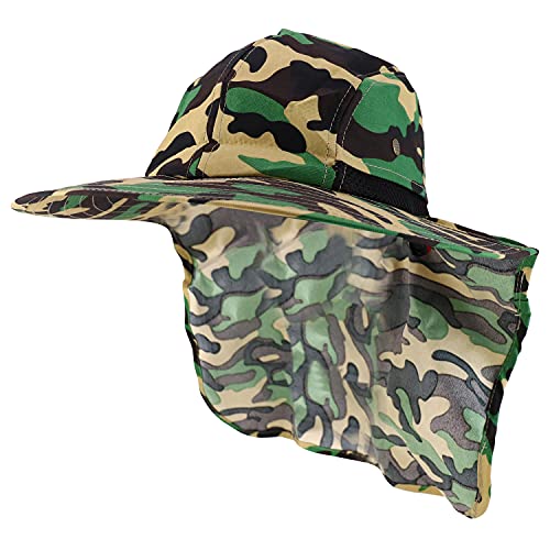 Trendy Apparel Shop Outdoorsman Sport Activity Large Bill Flap Boonie Mesh Cap
