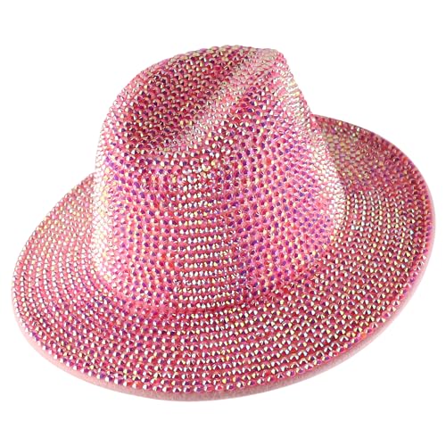 Trendy Apparel Shop Rhinestone Studded Bling Western Cowboy Cowgirl Hat