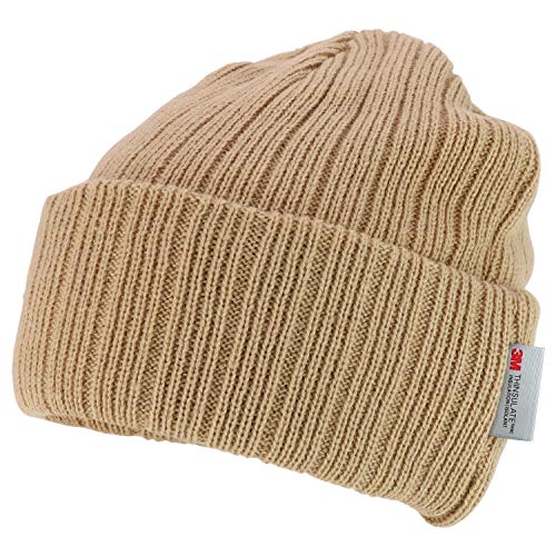 Trendy Apparel Shop 3M Thinsulate Long Cuff Fleece Line Winter Beanie