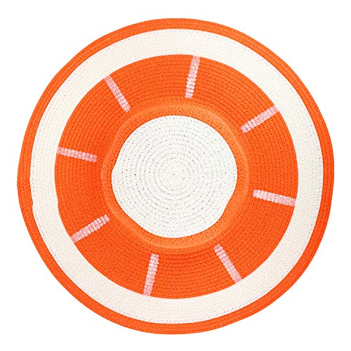 Trendy Apparel Shop Summer Fruit Designed Wide Brim Paper Braid Sun Hat