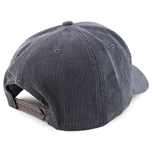 Trendy Apparel Shop Oversized XXL Structured Corduroy Curved Bill Snapback Baseball Cap