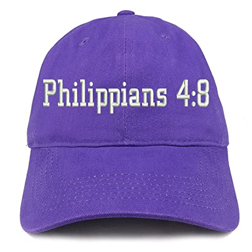 Trendy Apparel Shop Philippians 4:8 Low Profile Soft Cotton Baseball Cap