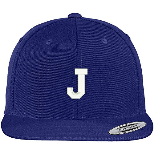 Trendy Apparel Shop Letter J Collegiate Varsity Font Initial Embroidered Baseball Cap