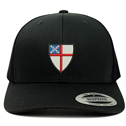 Trendy Apparel Shop Flexfit Episcopal Shield Embroidered Retro Trucker Mesh Cap