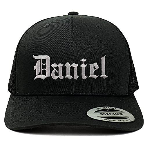 Trendy Apparel Shop Daniel Old English 6 Panel Trucker Mesh Cap