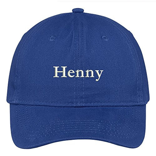 Trendy Apparel Shop Henny Embroidered Soft Crown 100% Brushed Cotton Cap