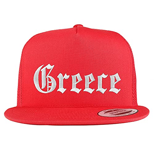 Trendy Apparel Shop Greece Old English 5 Panel Flatbill Trucker Cap
