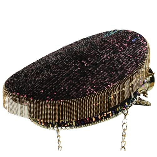 Trendy Apparel Shop Festival Party Sparkly Sequin Rhinestone Captain Hat
