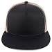 Trendy Apparel Shop Structured High Crown 5 Panel Round Flat Bill Trucker Cap