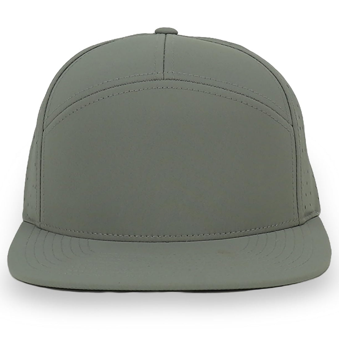 Trendy Apparel Shop Water Resistant UPF 50+ Performance 7 Panel Flatbill Snapback Cap